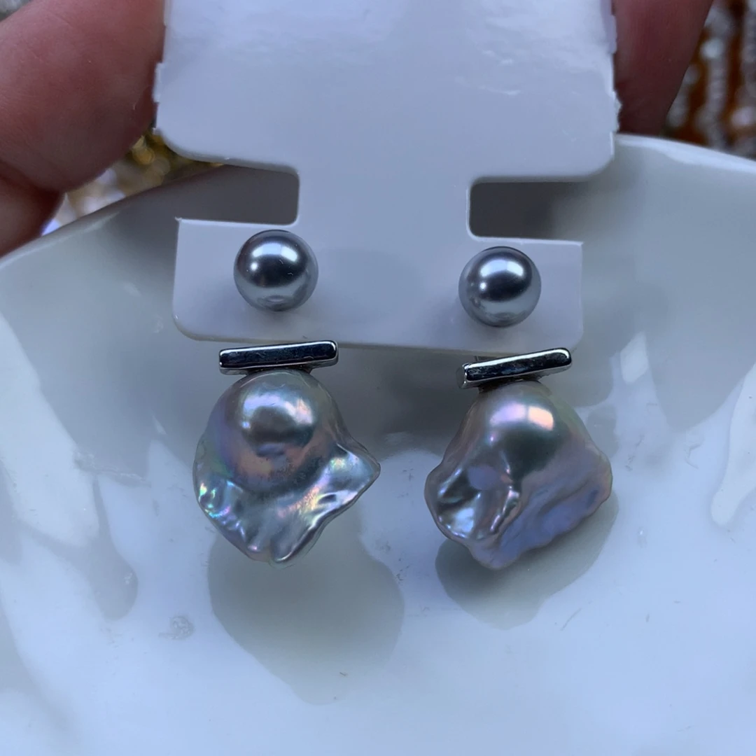 合金淡水珍珠耳环特价2645