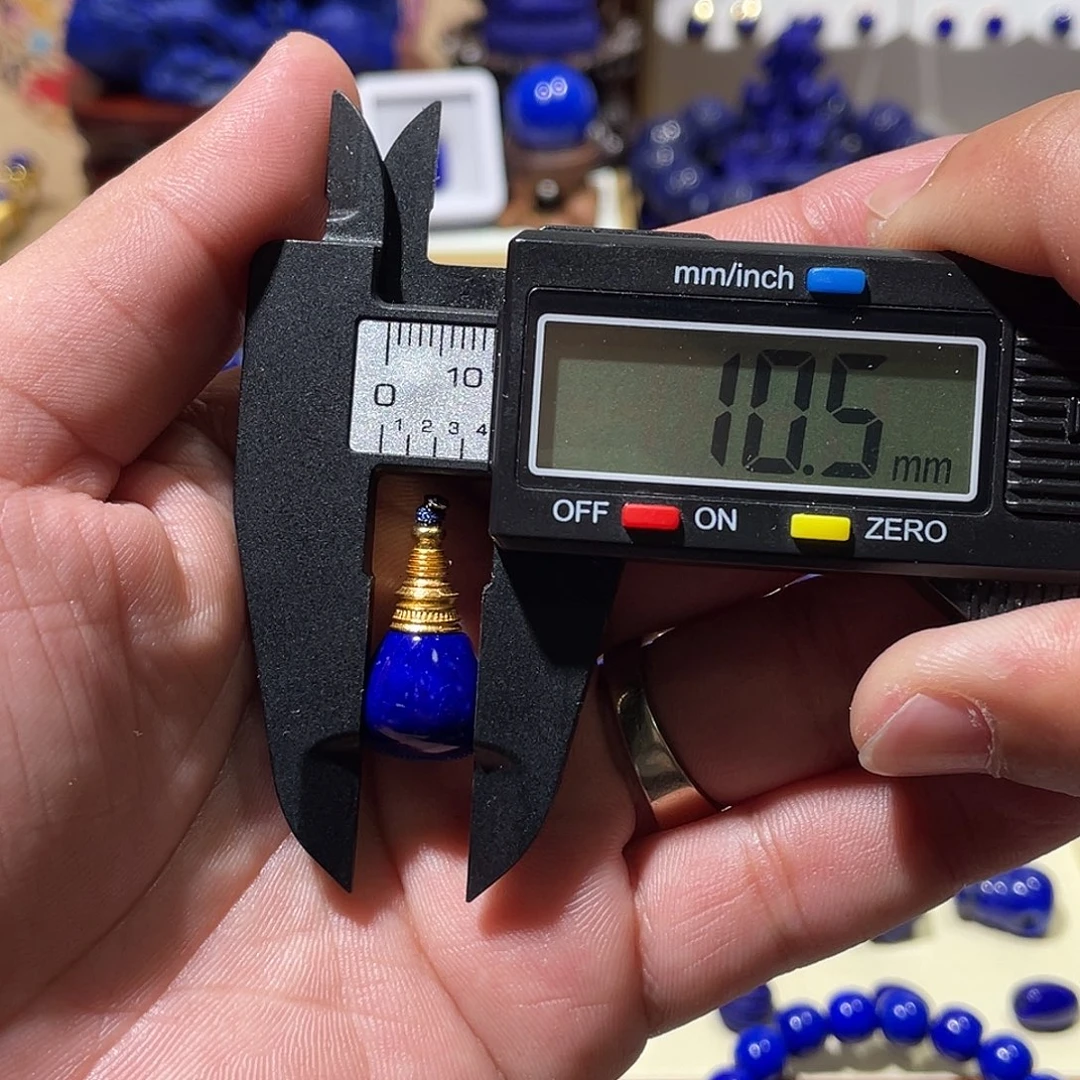 乖***宝青金石银S925镀金镶嵌10mm分体三通