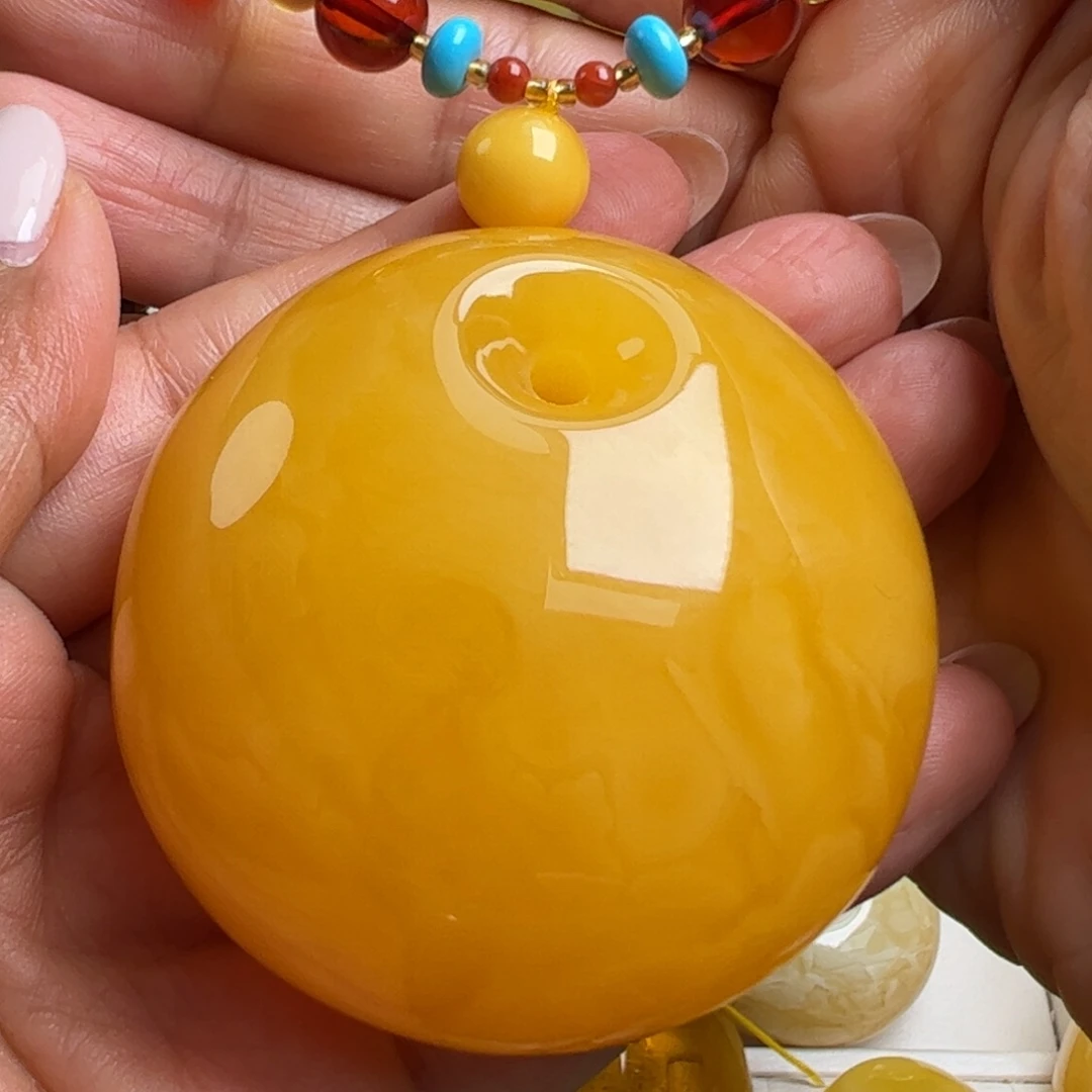 蜜蜡毛衣链未镶嵌无烤色无优化无补胶无煮蜜无辐照