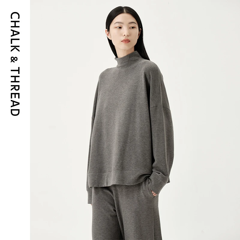 CHALK&THREAD云朵四面弹高领卫衣