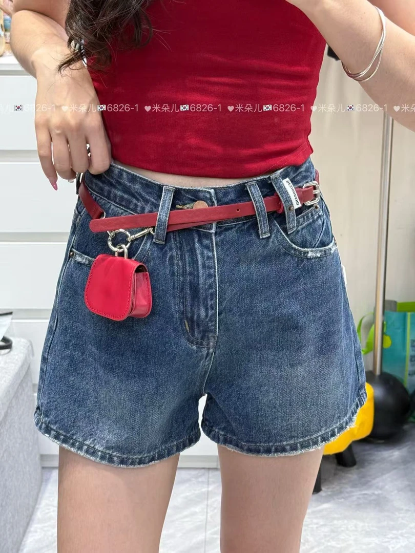 【美丽姐】6826-1牛仔短裤显瘦高腰时尚夏季简约韩版弹力百搭
