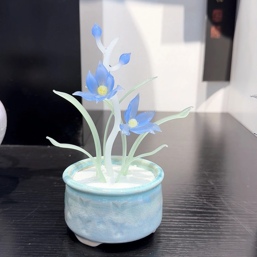 淄博特产非遗手做琉璃花002