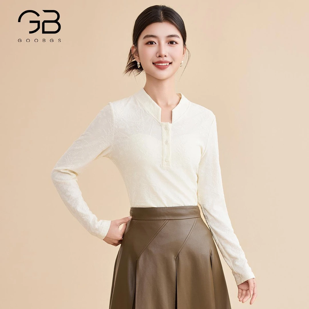 【谷邦L+】谷邦GOOBGS 半开领长袖T恤 G5133040-6