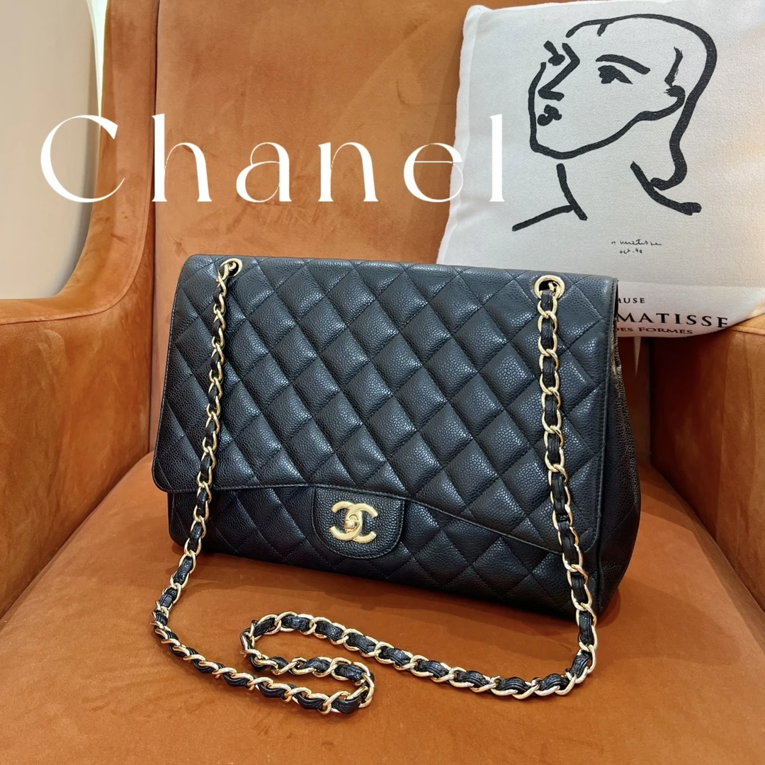 95新 Chanel/香奈儿 【杨贵妃专属】/4030723/黑金CF maxi 包