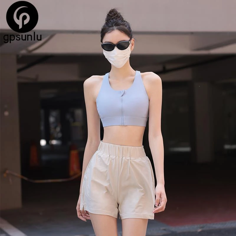 gpsunlu瑜伽瑜伽运动内衣女速干新款高强度外穿健身服背心美背文