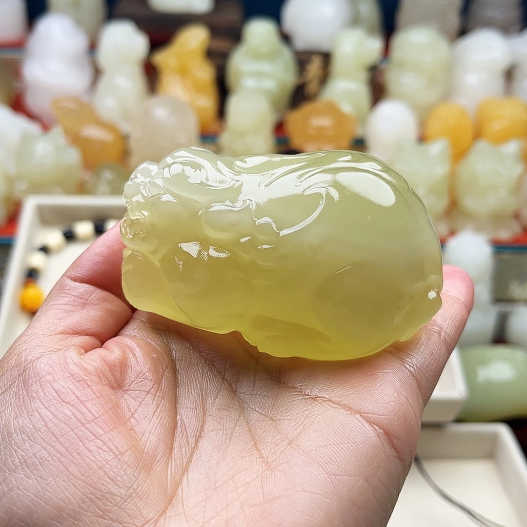 水***户石材貔貅手把材料