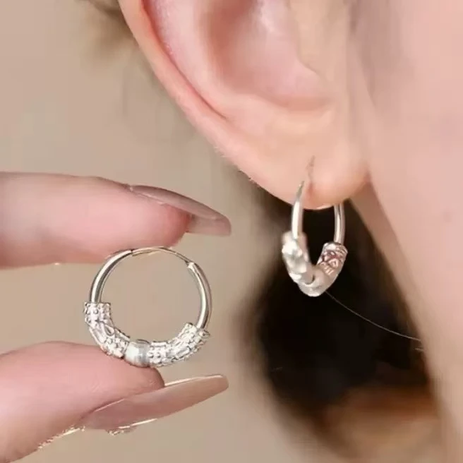 新中式如意转运珠耳环高级百搭时尚耳扣