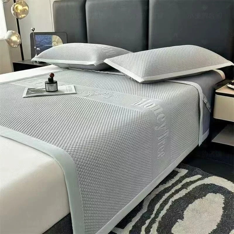 A类 冰丝凉席三明治宿舍学气加厚机洗床单款软凉席透气舒适可机洗