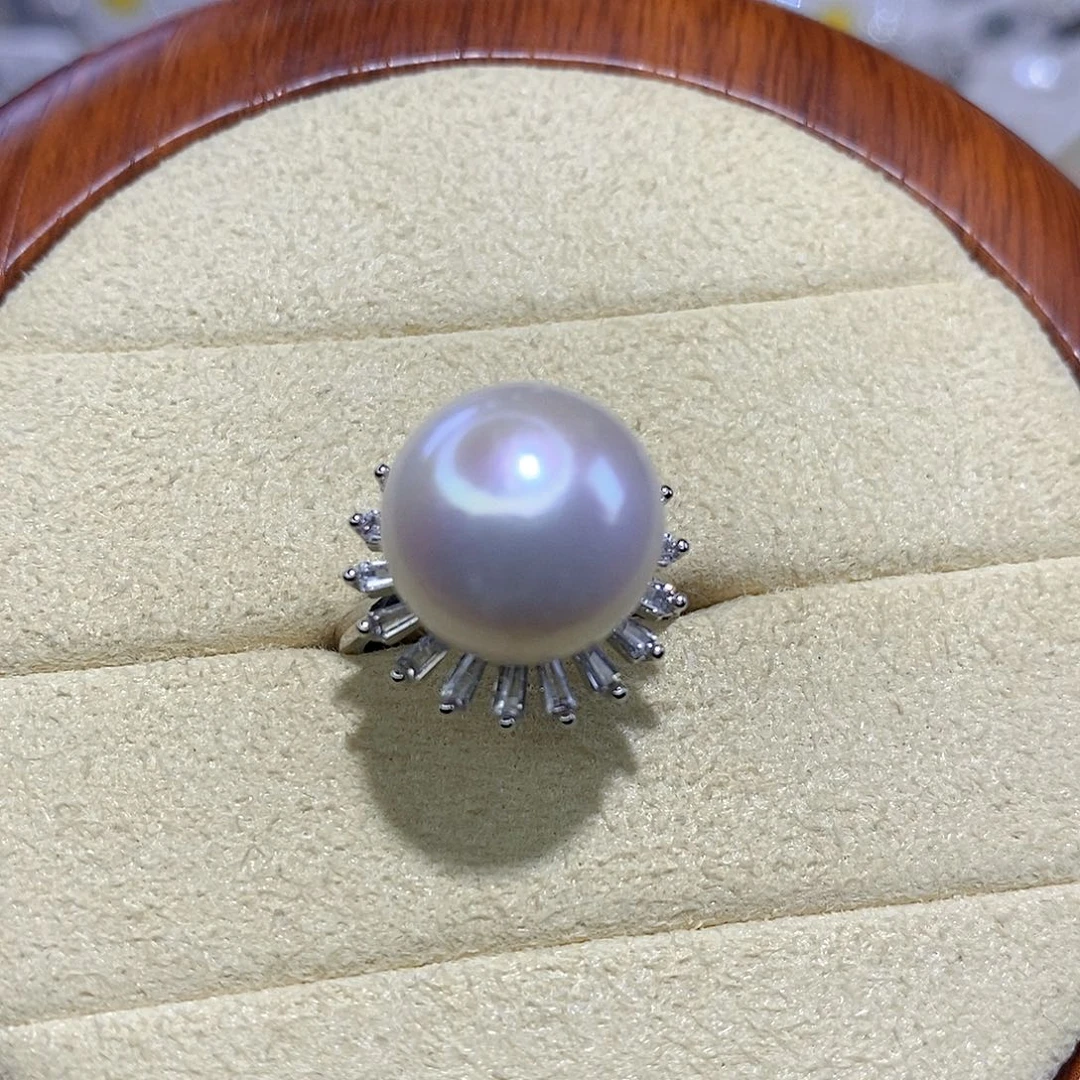 合金戒指淡水珍珠