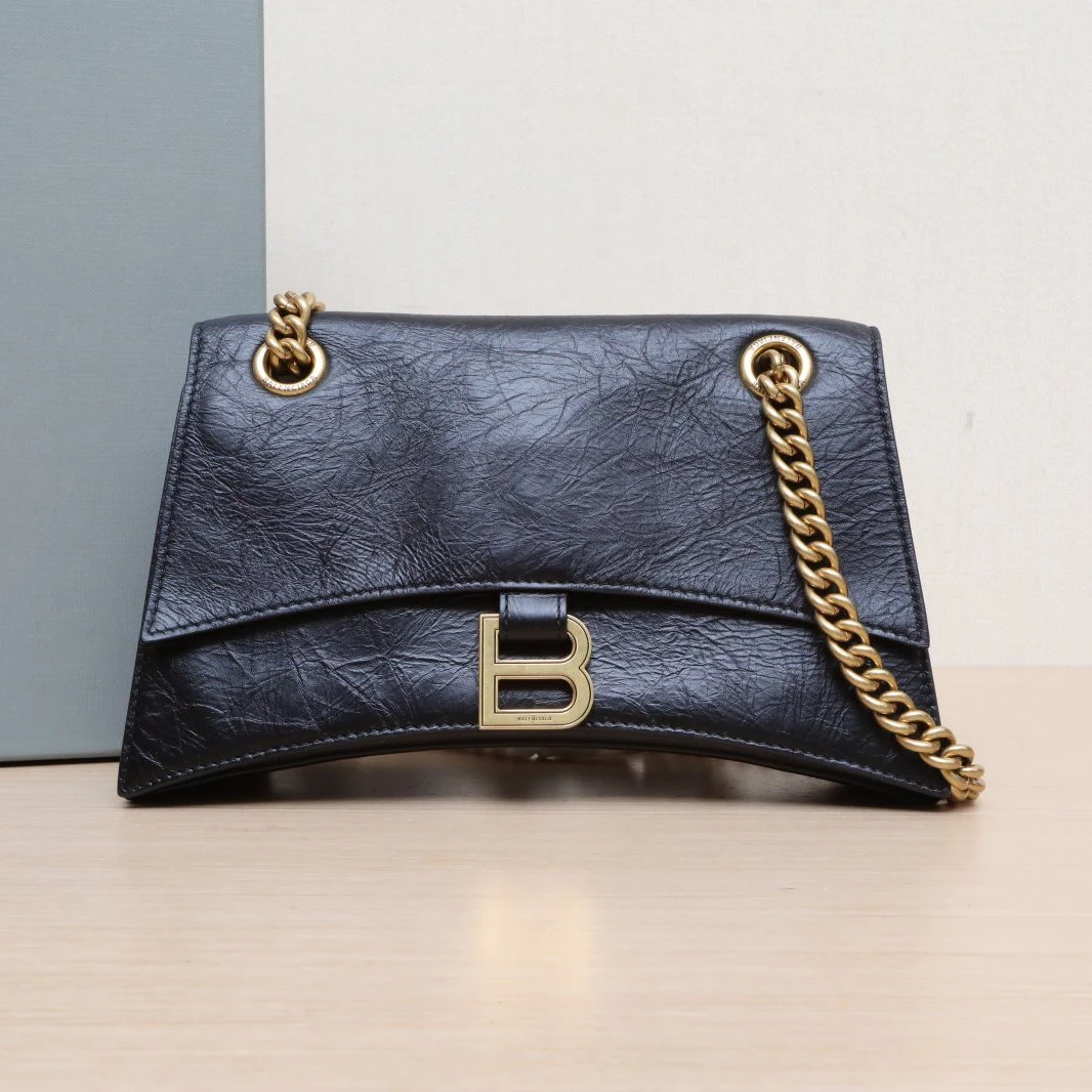 99新 Balenciaga/巴黎世家 小花柳 CRUSH 沙漏手提单肩包