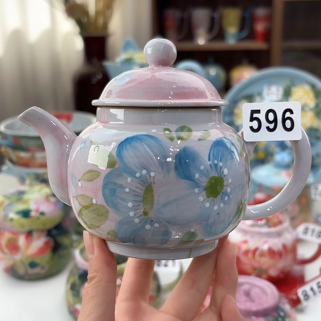 景德镇手绘高温釉下彩陶瓷茶具
