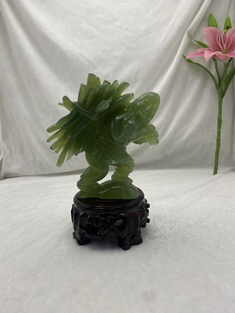 琮缘珠宝玉器纯天然岫玉小摆件财富
