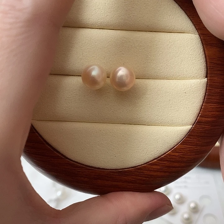 耳饰淡水珍珠银S925镶嵌