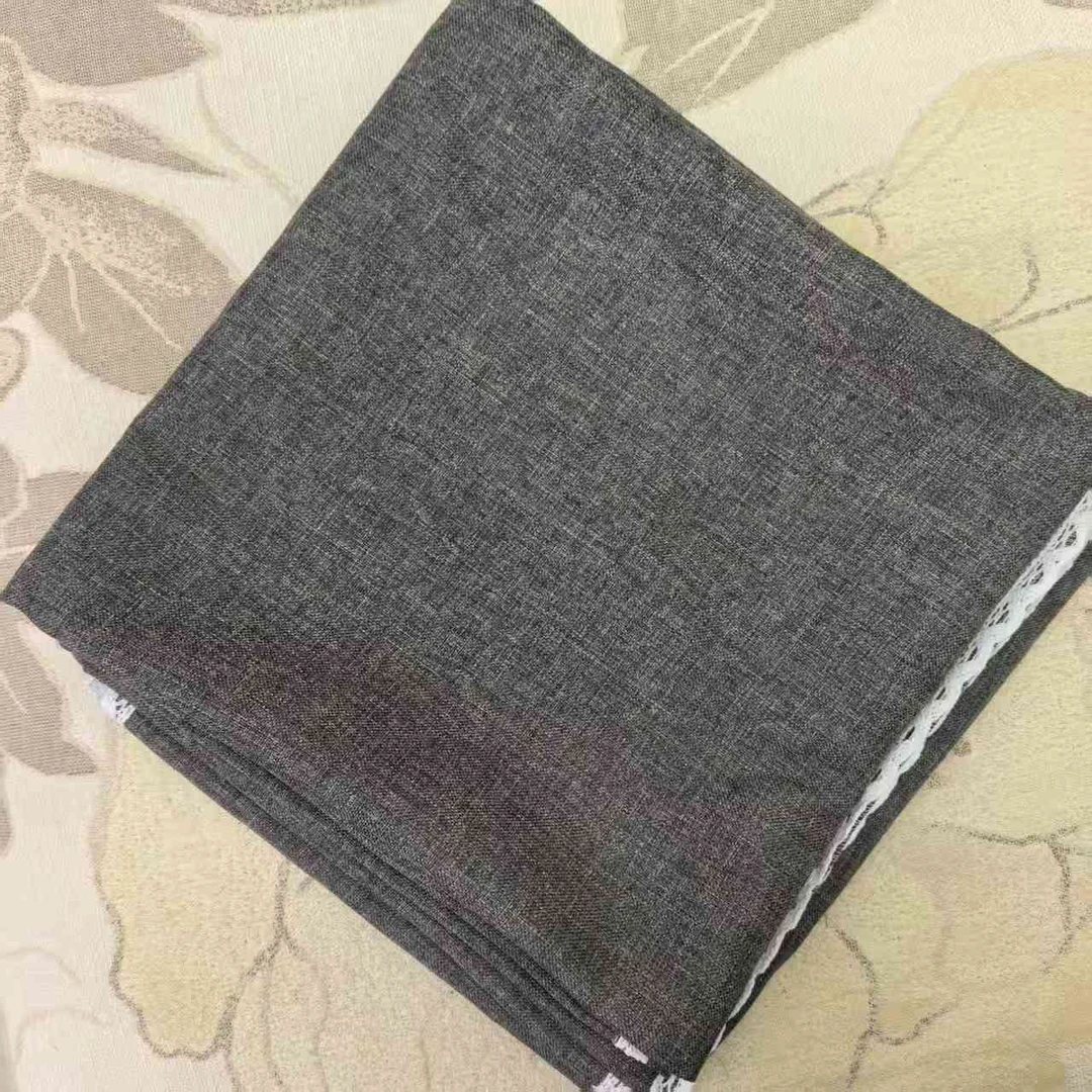 沙发垫 素色灰色 棉麻三件套