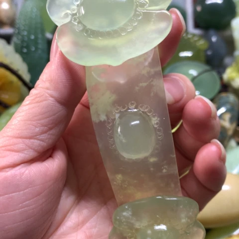 蛇纹石玉未镶嵌手把件