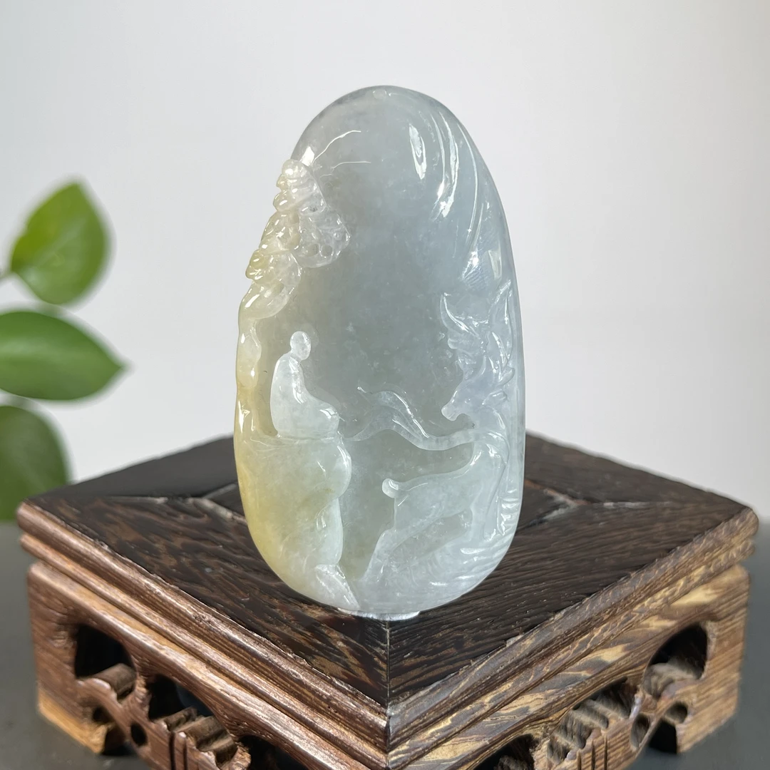 JTB03-41  天然缅甸A货翡翠  悟道