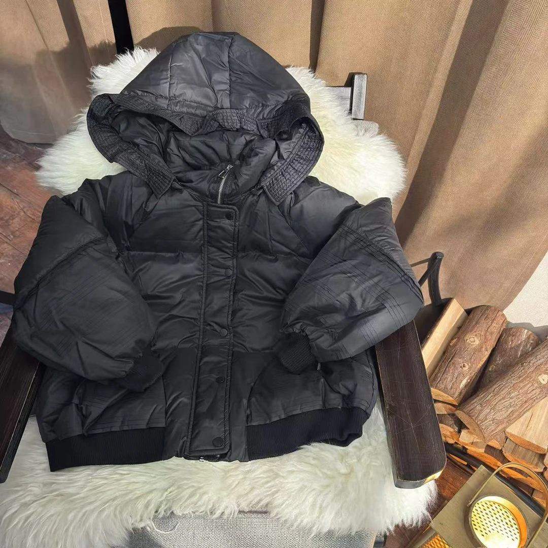 【首次五折】西町村屋短款设计感压褶带帽羽绒服YD6205003