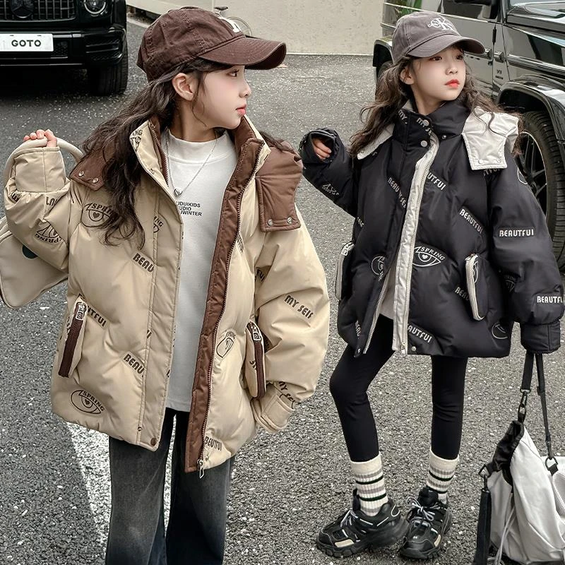 巴拉巴拉童装适用女大童冬季羽绒服2025新款洋气冬装加厚白鸭绒外