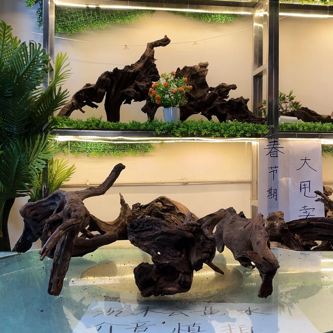 柚木野****具沉木鱼缸造景