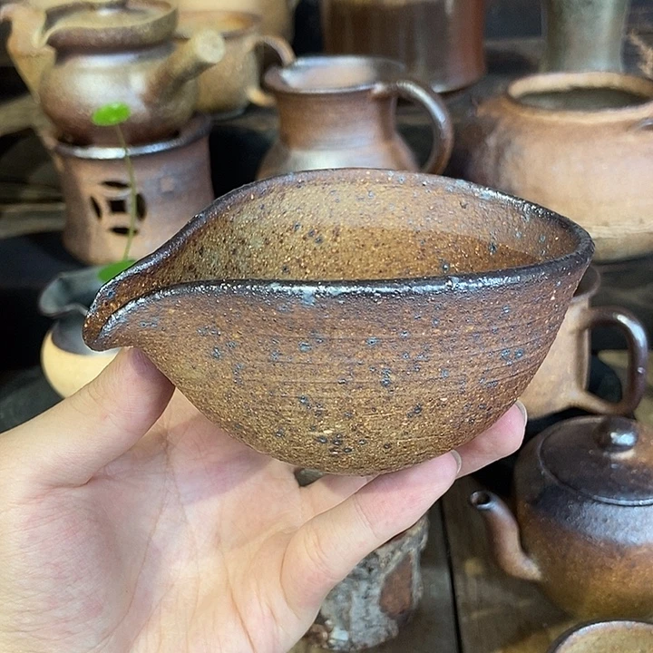 150毫升粗陶柴烧公道杯