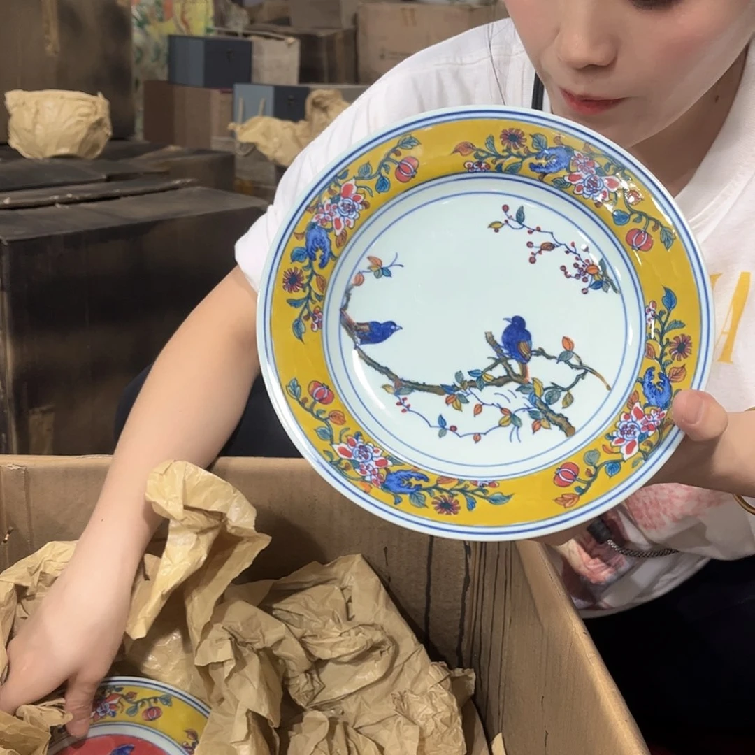 摆件////景德镇陶瓷器。绿。