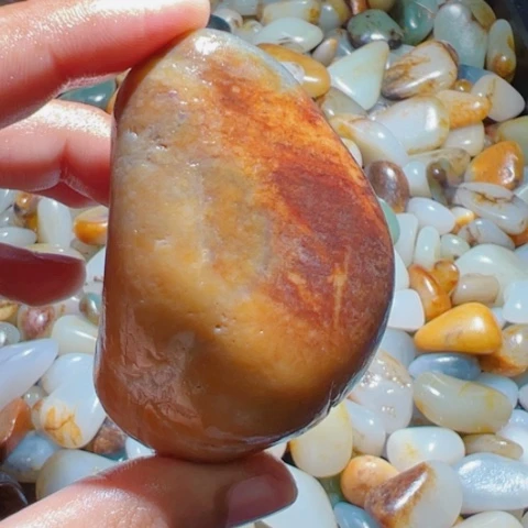 和田玉未镶嵌颈饰158克