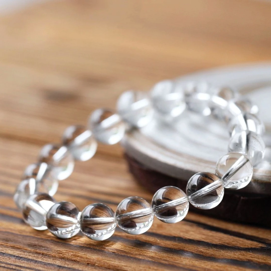 【木木琳专属】月白风清|天然白水晶清透双7A级单圈手串S640ZC1045