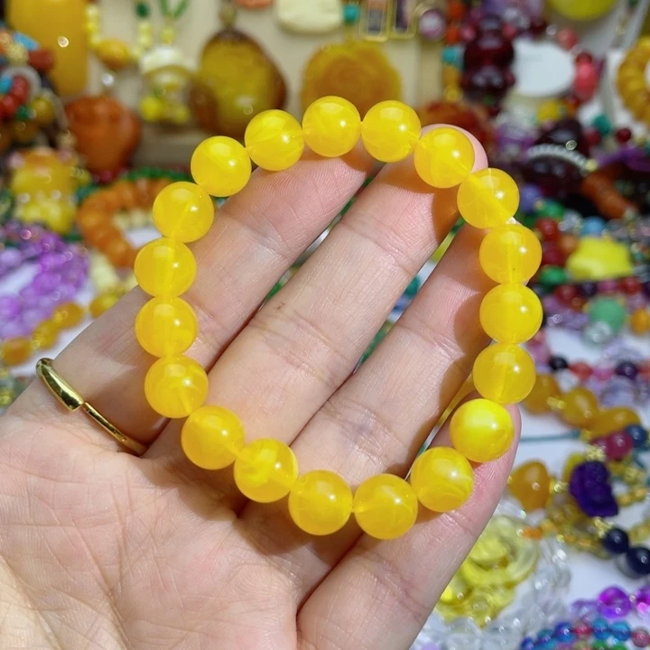 树脂制品12号黄色手串