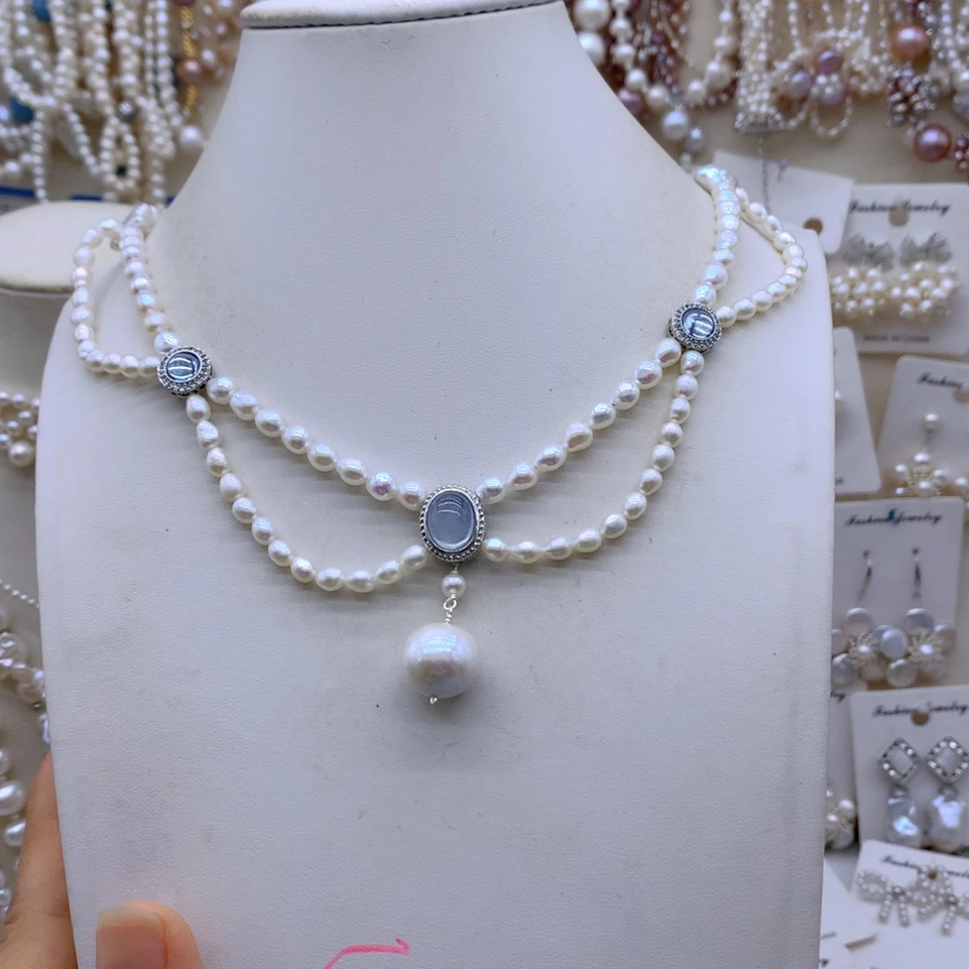 小****合金淡水珍珠项链耳饰