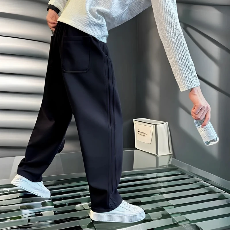 弯刀卫裤男款爆款2025新款潮流直筒宽松休闲裤男士春秋季运动长裤