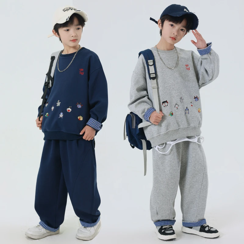 儿童装男童套装2025新款宝宝韩版外套中大童春季韩版春秋款两件套