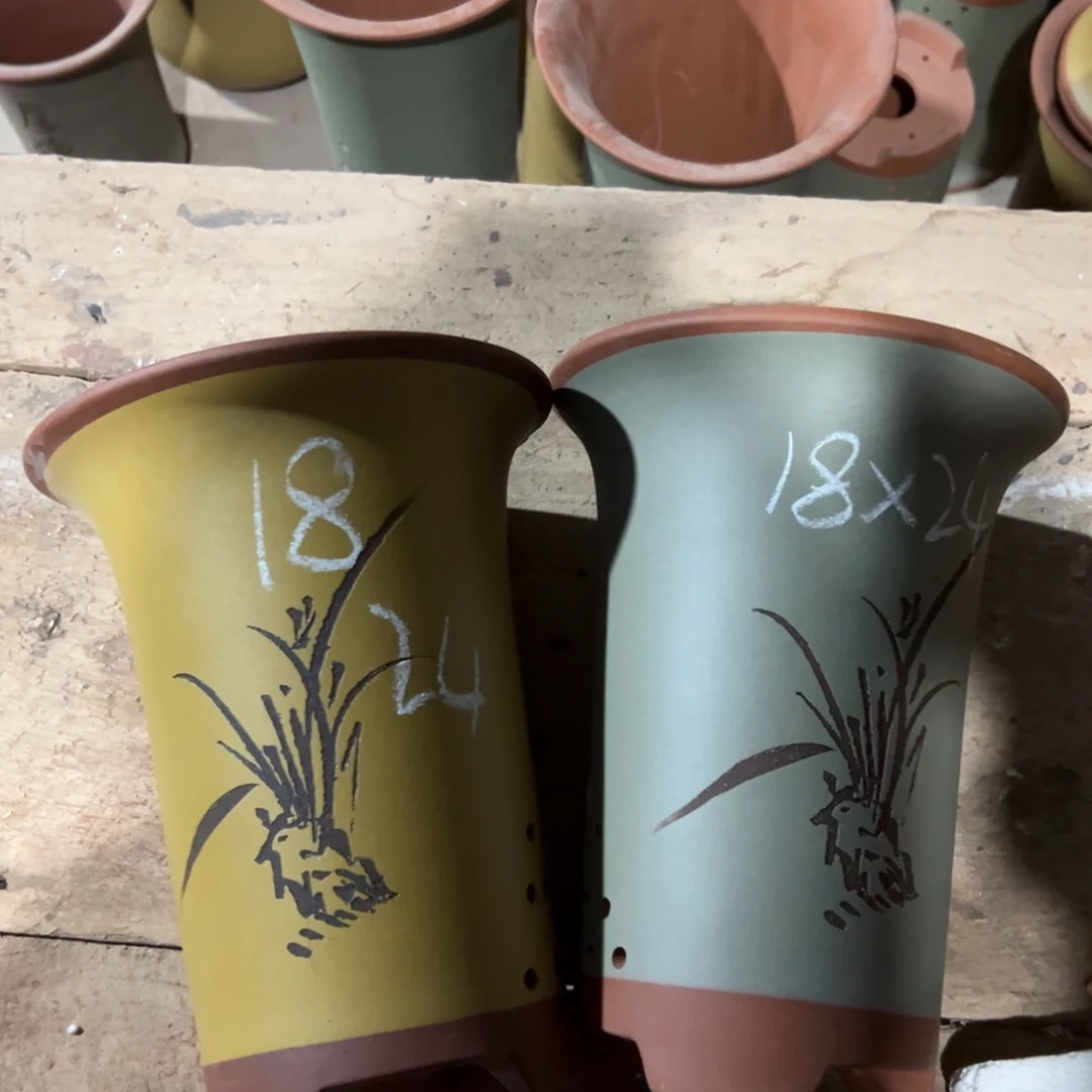 宜兴川阁紫砂花盆