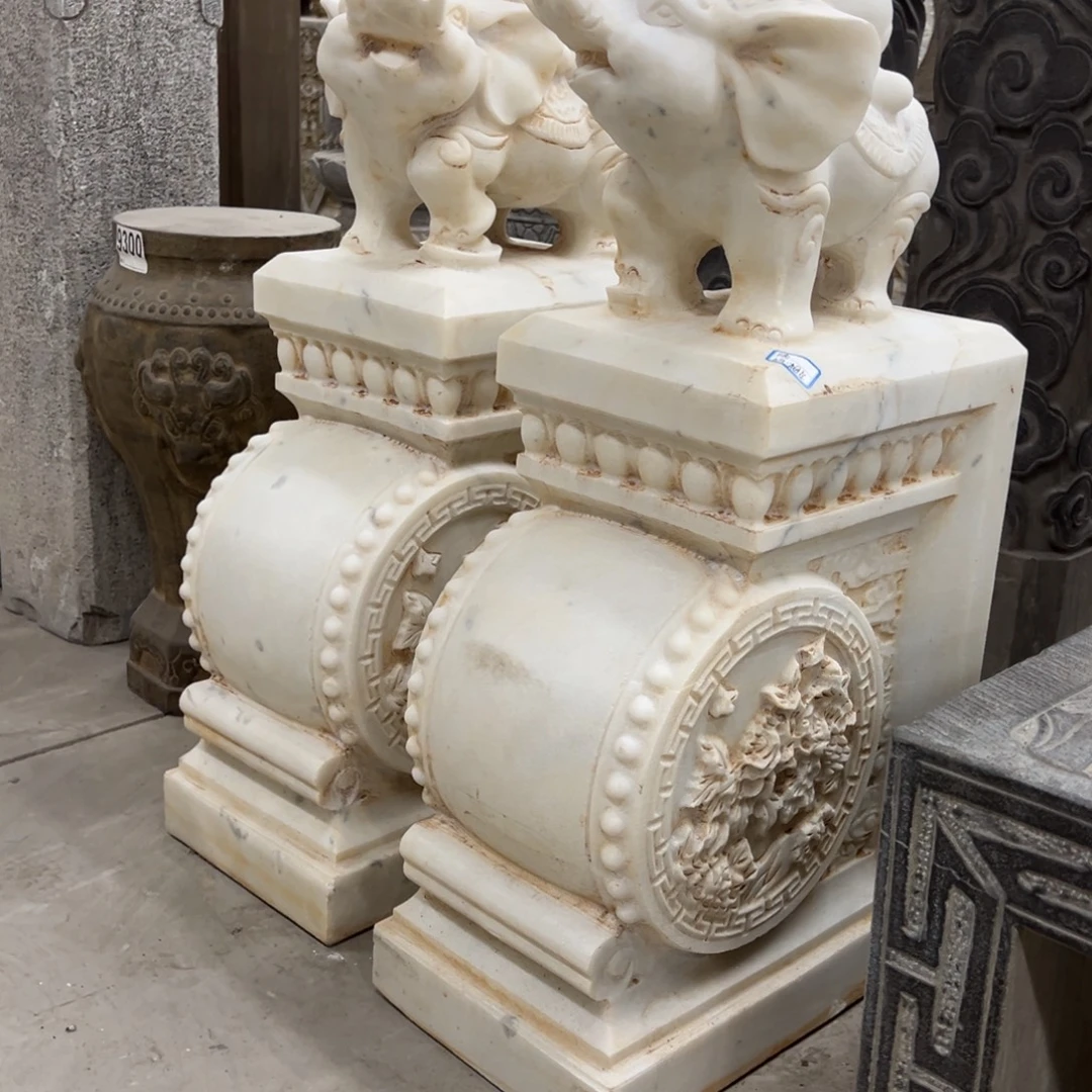 汉白玉门墩 不包邮……