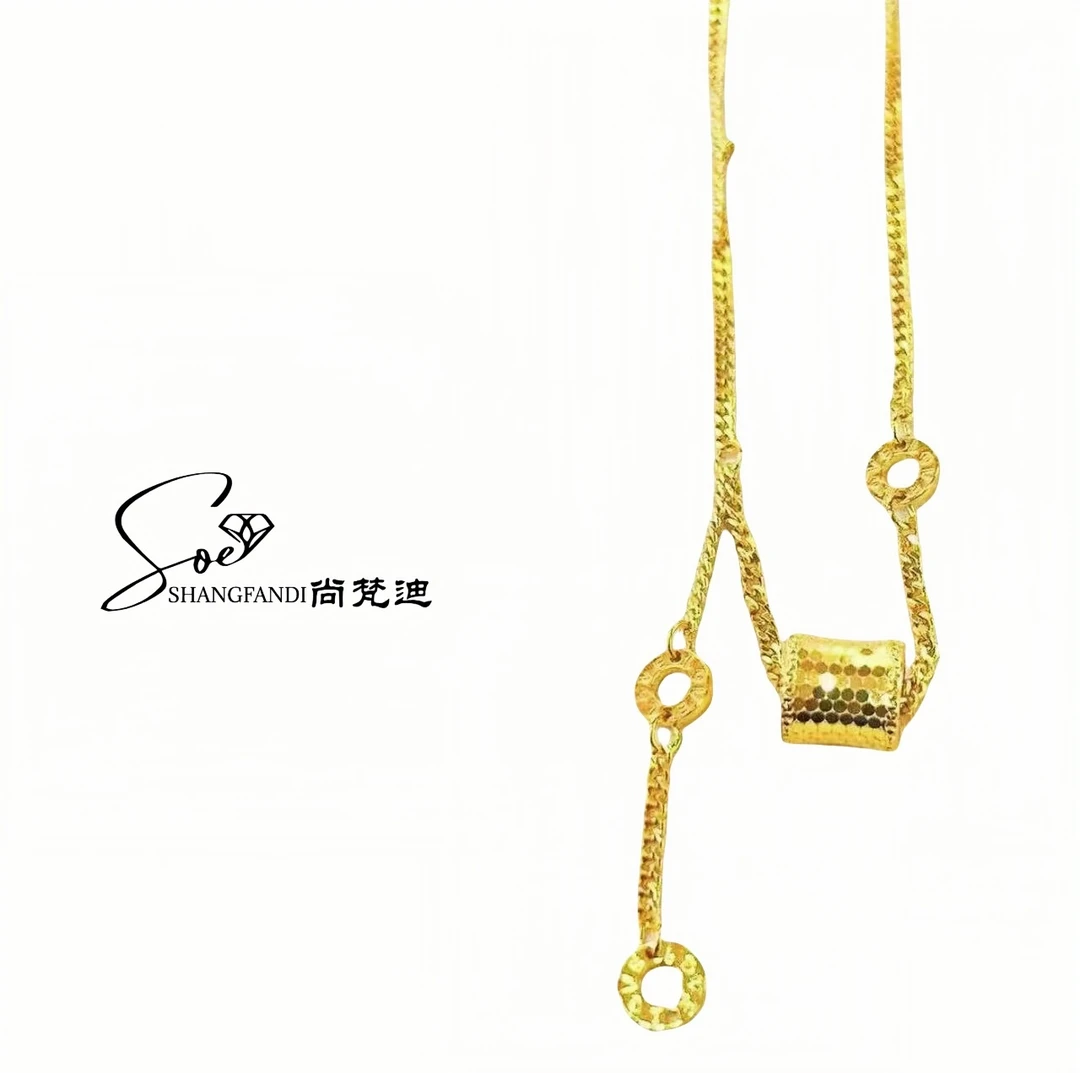 铜合金项链 铜合金项链  镀K金龙鳞小蛮腰网红爆款项链百搭轻奢