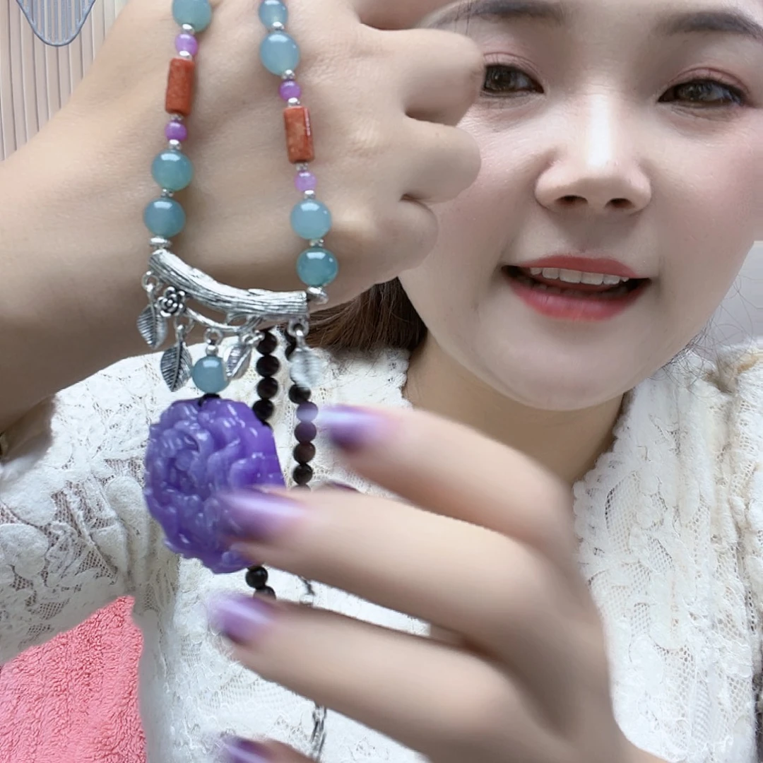 翡翠未镶嵌颈饰项链