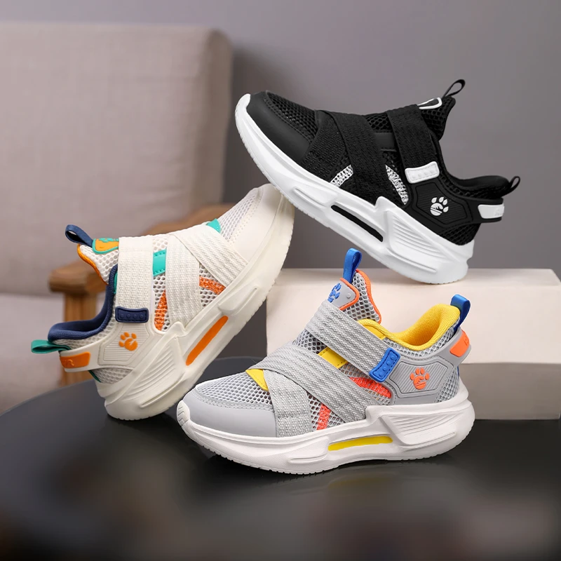 儿童夏季单网休闲运动鞋透气软底网面