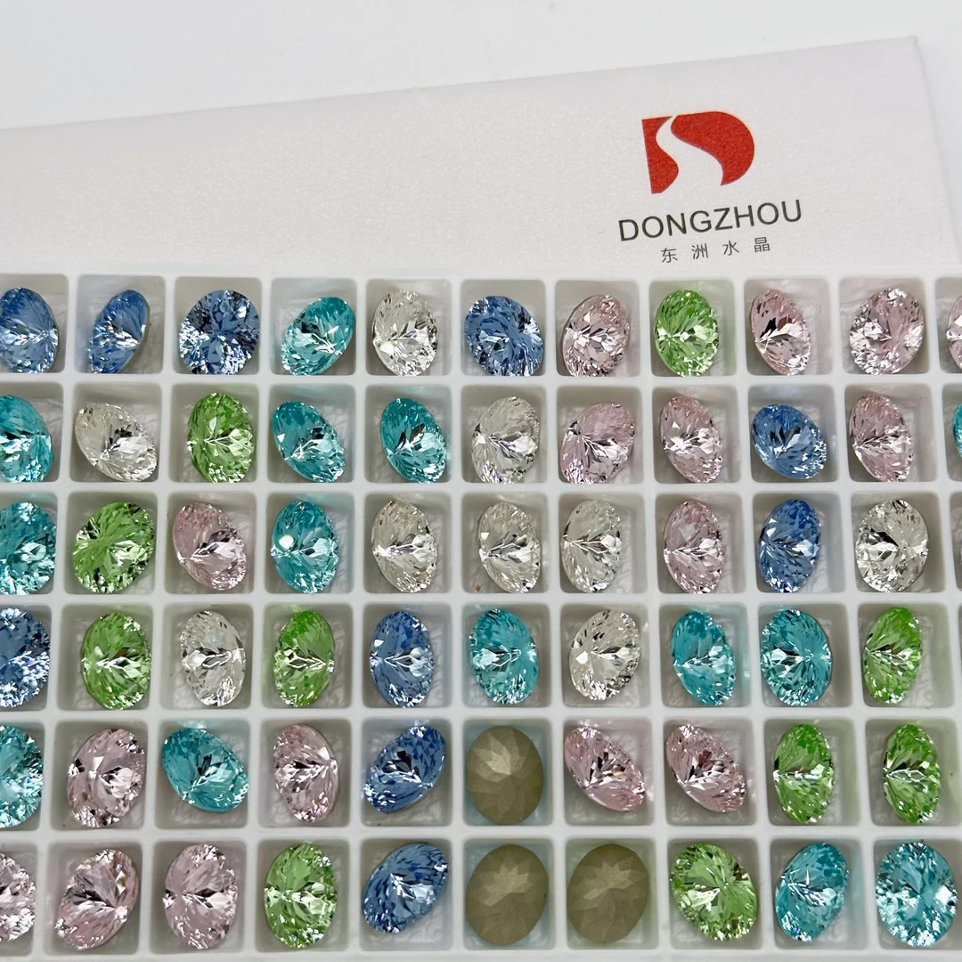 东洲水晶新工艺万花筒切尖底钻爆闪高品质新切面超闪美甲钻