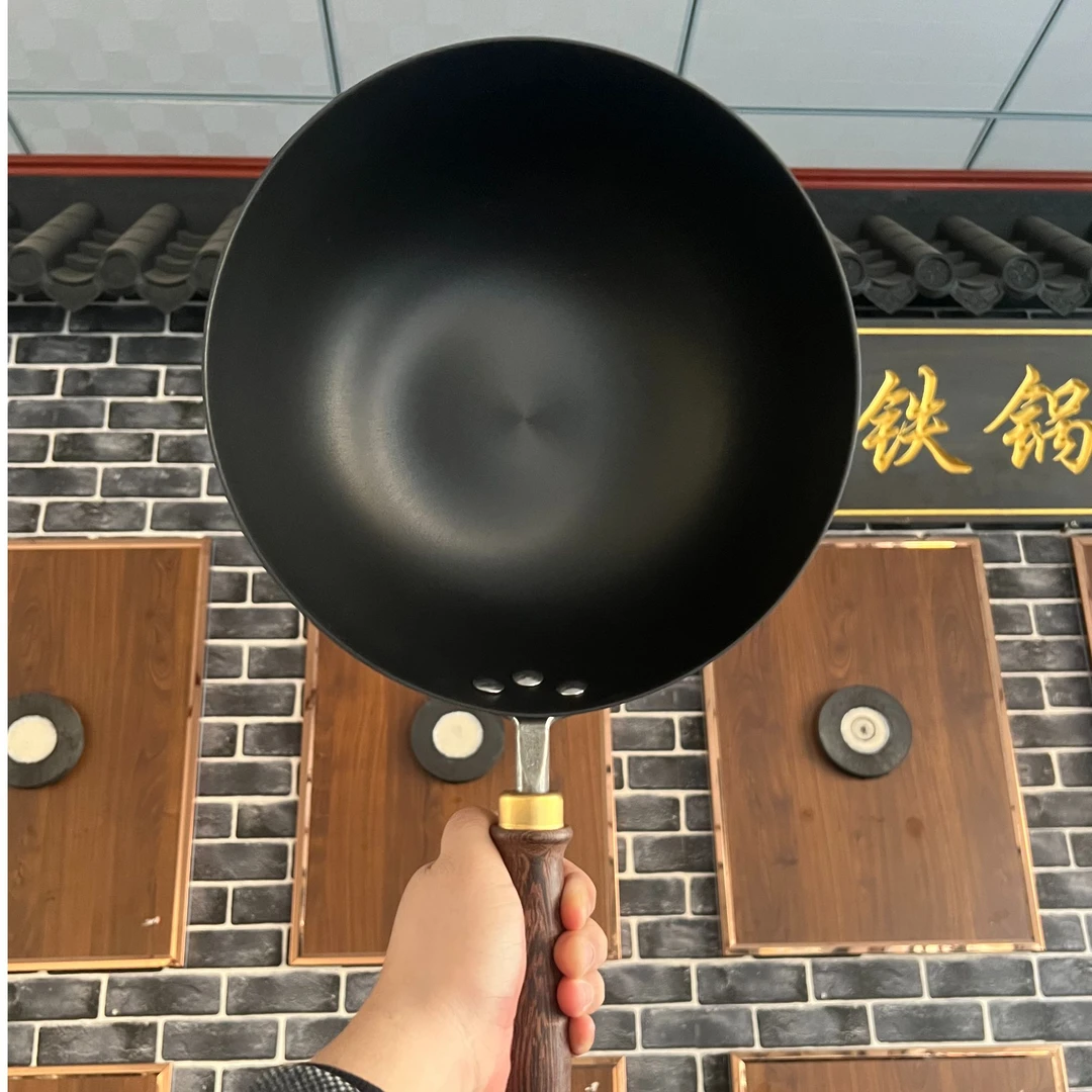 26cm-28cm一线大厂制造铸铁小炒锅 无涂层不粘锅家用小炒锅