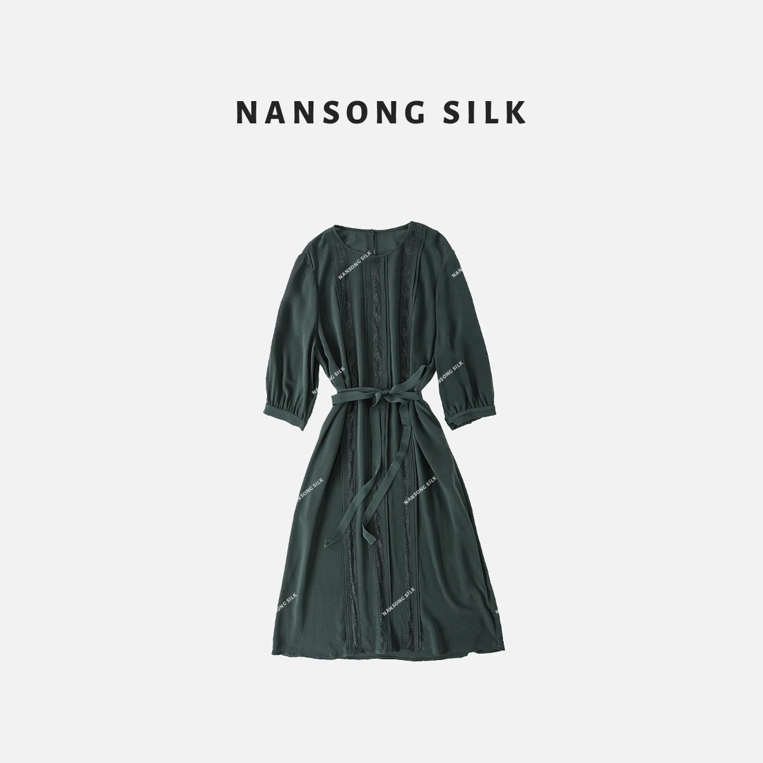 【雪唯妮专属】品牌新款桑蚕丝中长款宽松连衣裙51650