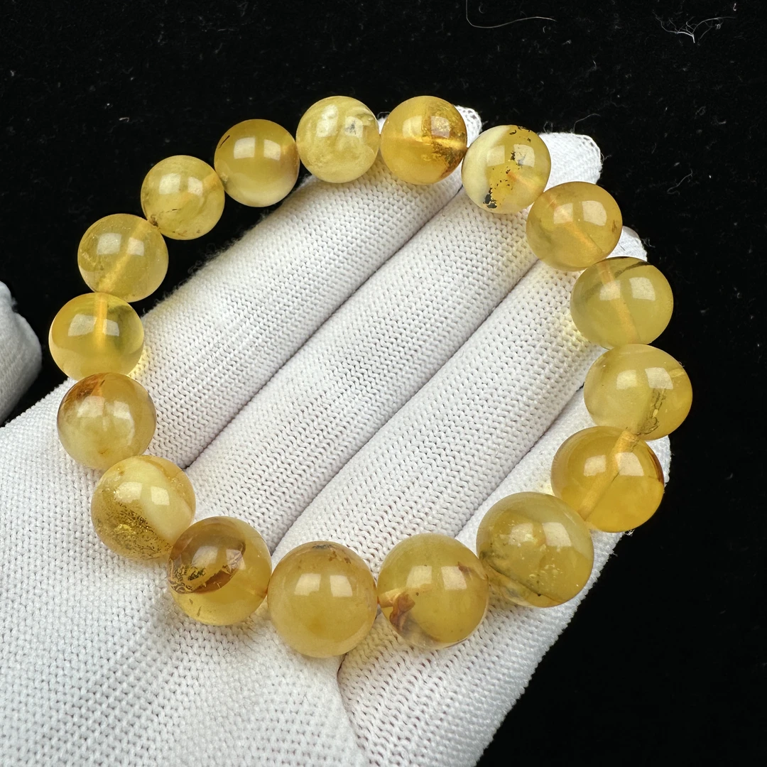Y8995天然蜜蜡11mm帝王杂手串