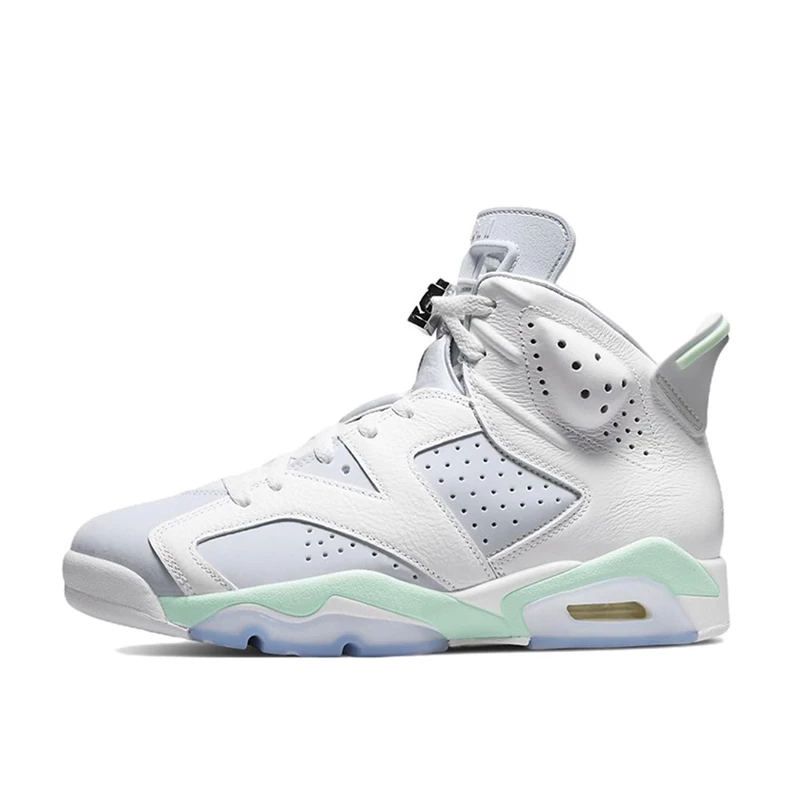 清货 Air Jordan 6 AJ6薄荷泡沫 白灰绿 复古篮球鞋 DQ4914-103