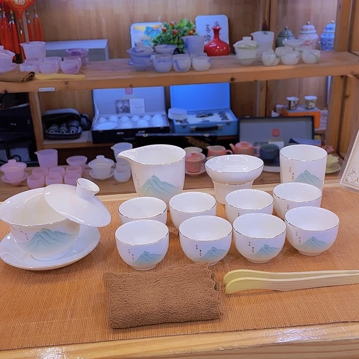 又见青山羊脂玉套装