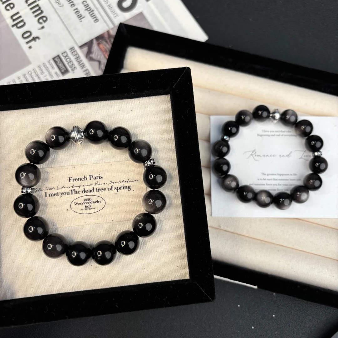 【纪念】黑曜石原创diy手链多样性发一 T1138