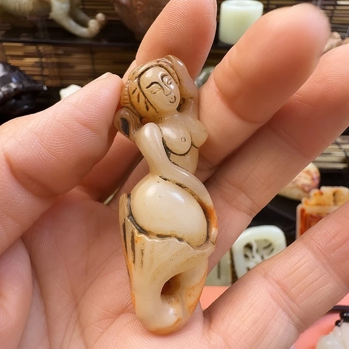 和田玉未镶嵌颈饰森*