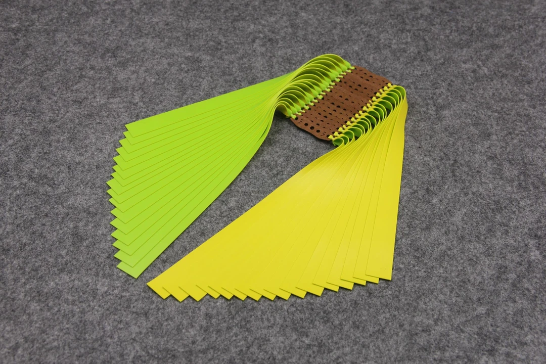 耐力莱特黄绿色扁皮筋户外高耐打高回弹精品定制