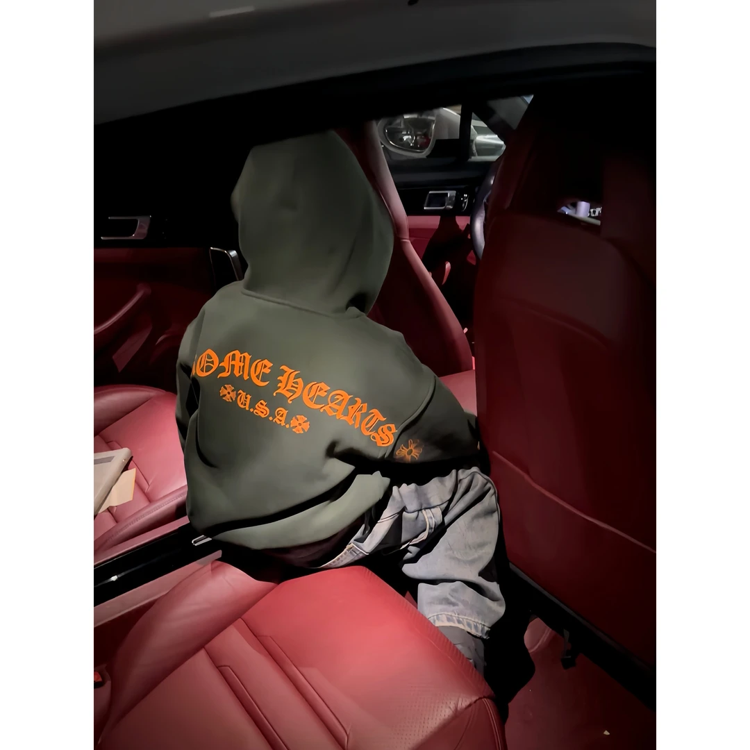 一森弟弟【饱和度一绝】显白 撞色感印花 连帽加绒款卫衣 E0101