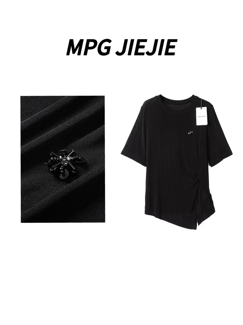 MPG JIEJIE【恬静无暇】25夏季醋酸冰感小花设计T恤