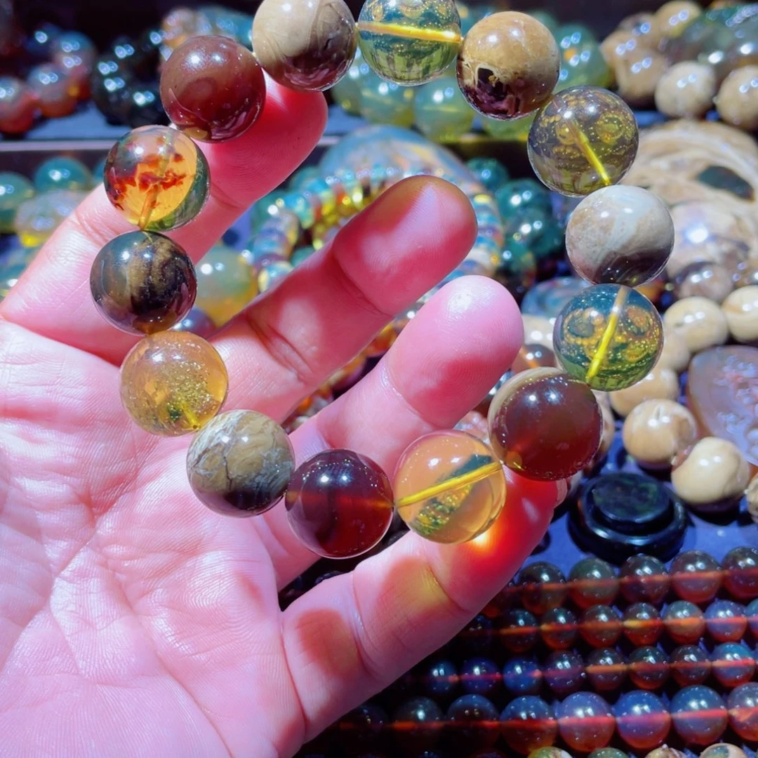 未镶嵌琥珀手链天然