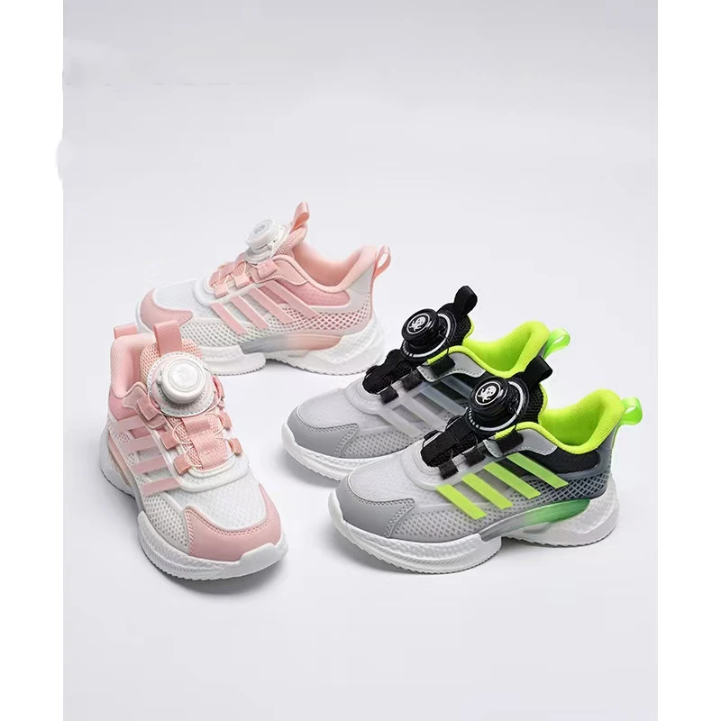 儿童春秋新款0621儿童运动鞋透气网面女童跑步鞋男童鞋子蓝球鞋