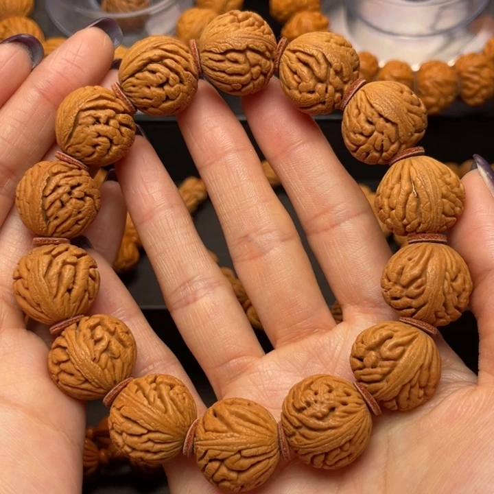 桃核手串龙纹桃核39
